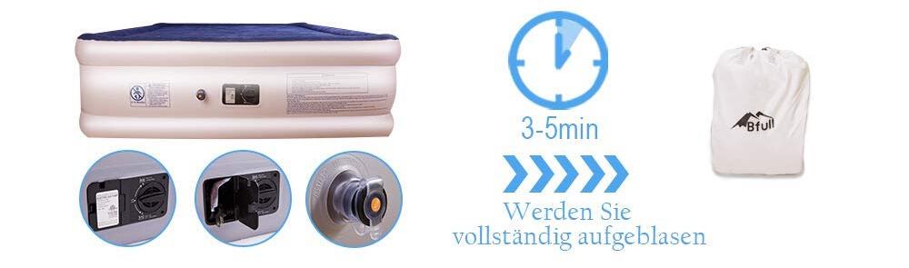 BFULL Luftbett, Luftbett Frisch Eingetroffen Aufblasbar Ohne Luftverlust