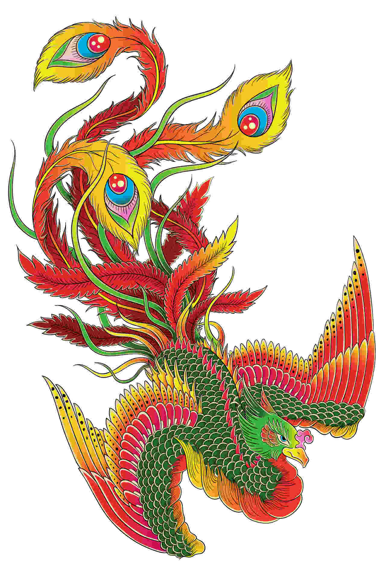 Phönix-Tattoo-Vorlage-2