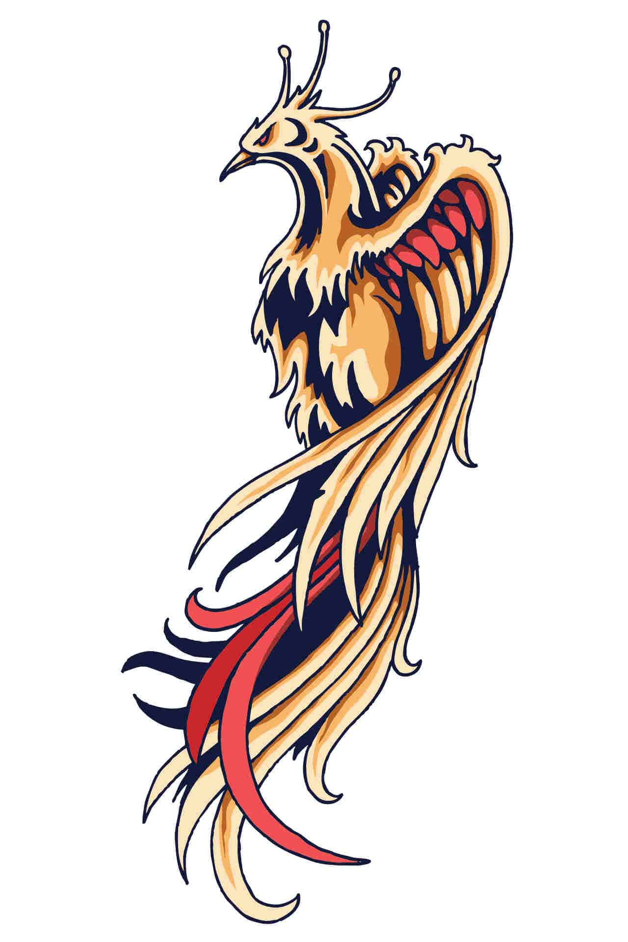 Phönix-Tattoo-Vorlage-8