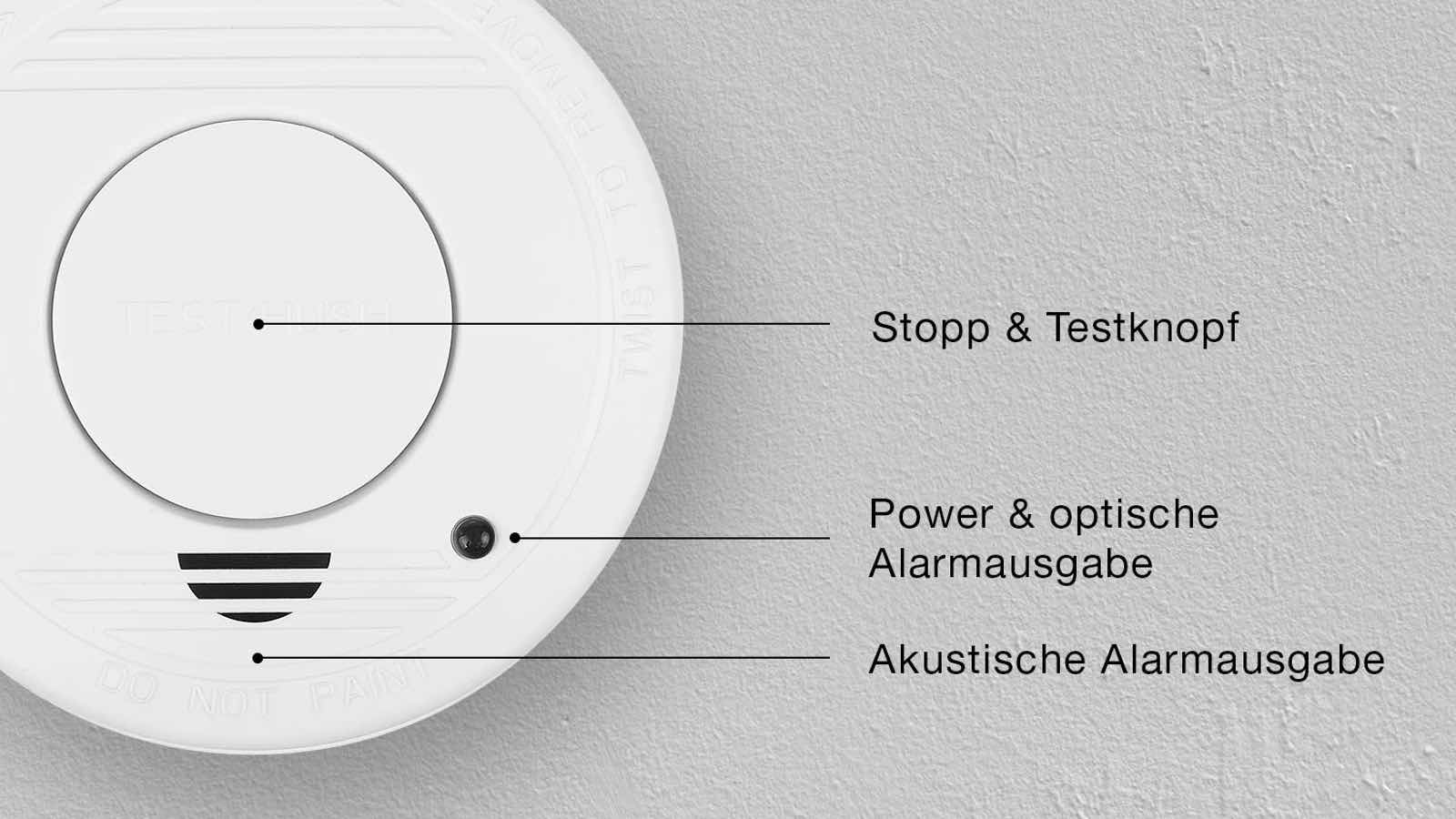 Smartwares Rauchmelder hat eine sehr einfache Bedienung