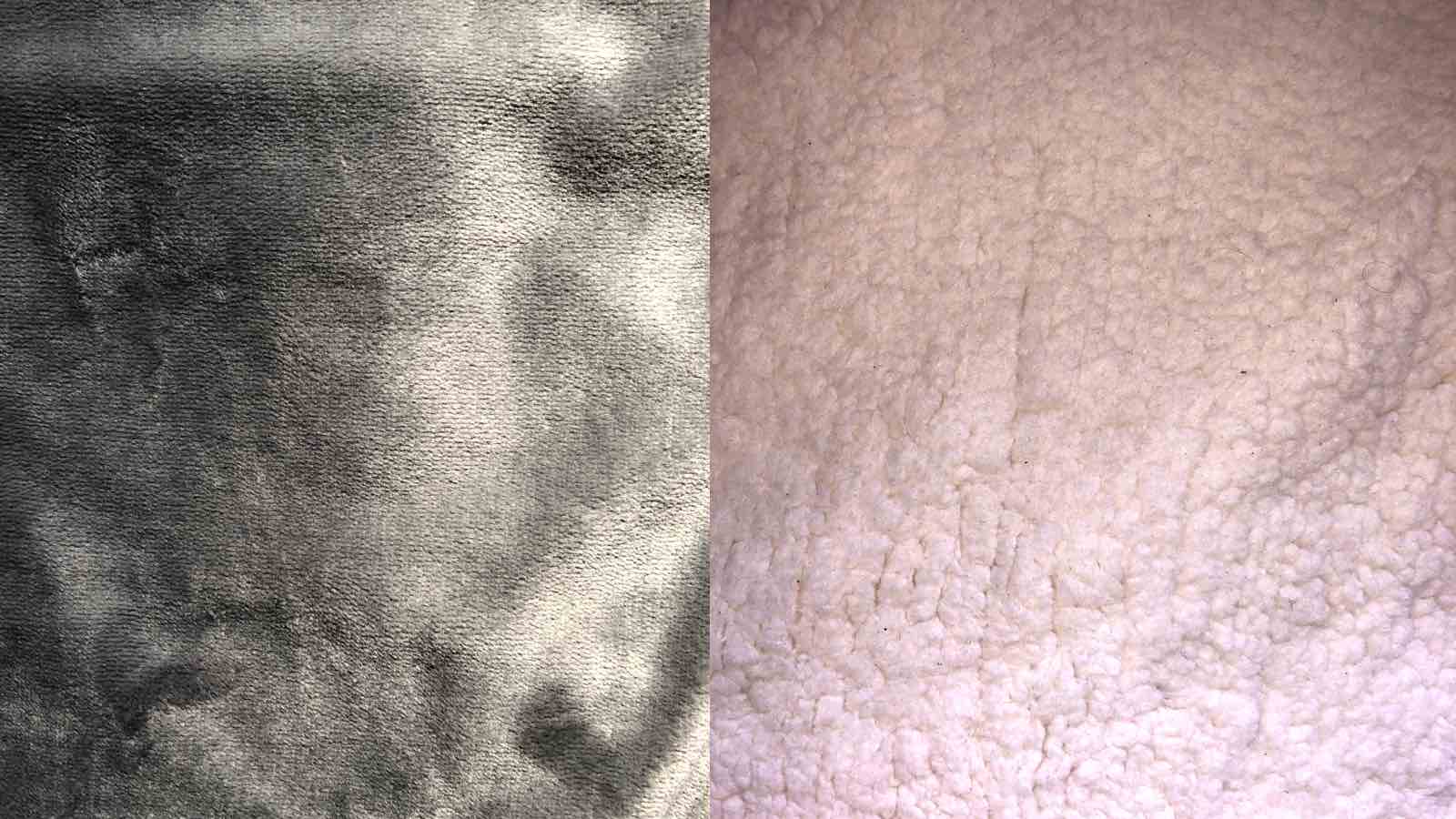Bedsure Heizdecke - Innenseite - Flauschig - Außenseite - Glatt