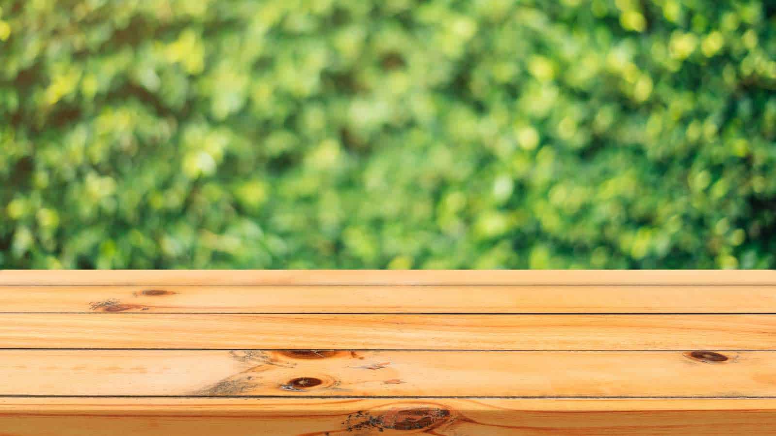 Wasserflecken auf unbehandeltem Holz entfernen