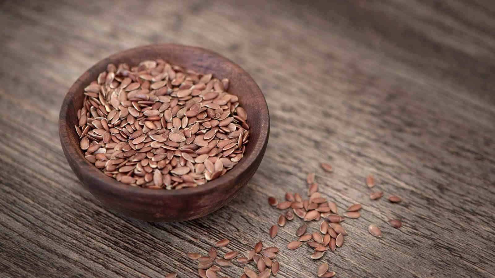 Leinsamen als abführendes Lebensmittel.