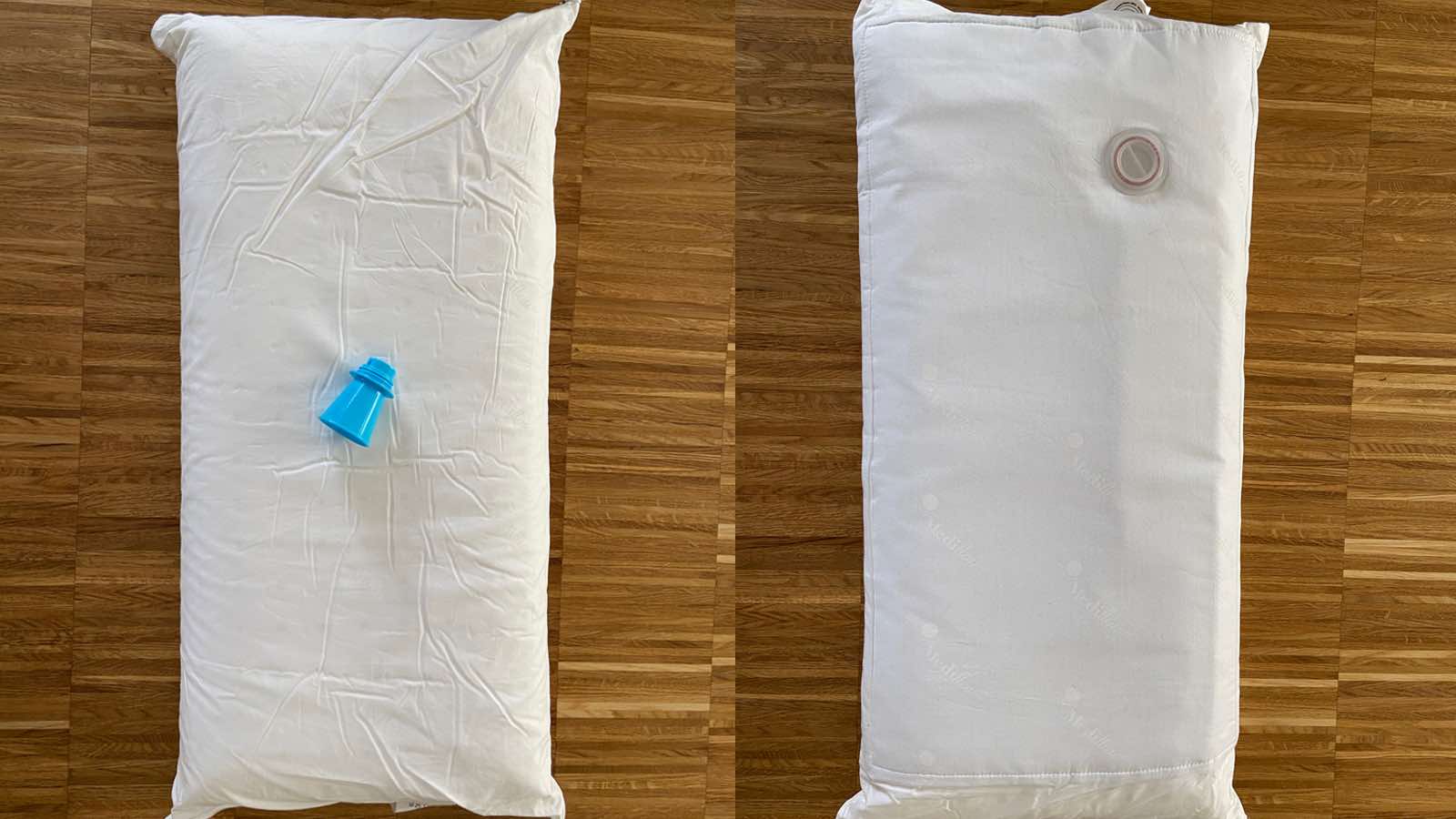 Das Mediflow Wasserkissen von Vorne und Hinten.