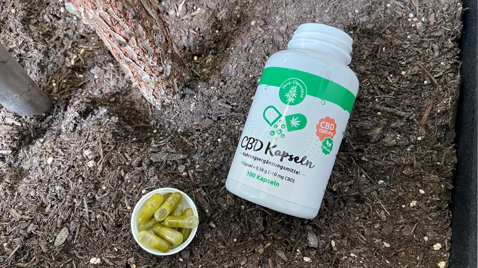 Detailansicht der CBD-Kapseln von Hanf-Gesundheit
