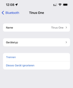 Bluetooth-Verbindung mit Tinus One
